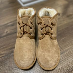 Laced up fuzzy booties SIZE 8.5